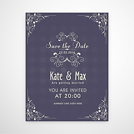 装饰装饰的结婚请帖