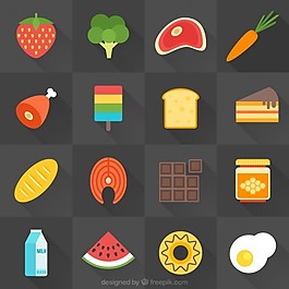 平面设计中的混合食品