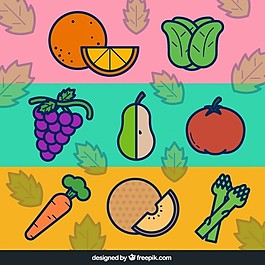 平板蔬菜水果横幅