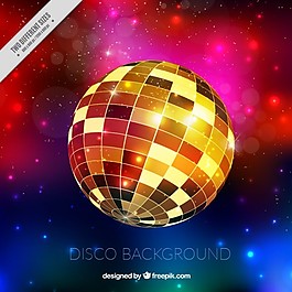 金色迪斯科背景