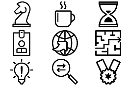 线性商务办公室图标