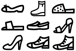 线性鞋子UI图标