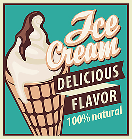 美味的巧克力冰淇淋