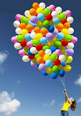 放飞气球背景psd素材