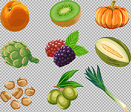 各种新鲜蔬菜免抠png透明图层素材