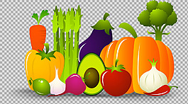 各种新鲜蔬菜免抠png透明图层素材