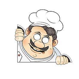 手绘可爱厨师元素