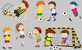打球的学生小孩免抠png透明图层素材