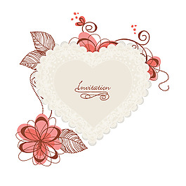 手绘花朵信纸元素