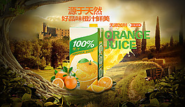 天然好品味橙汁海报