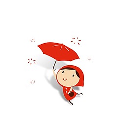 可爱红衣女孩韩版可爱小女孩忧伤感觉ppt模板cap可爱女生系列中国风