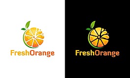创意水果橙子商标设计