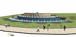室外跌水效果图