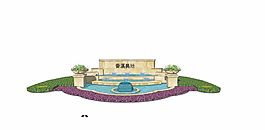 室外假山跌水