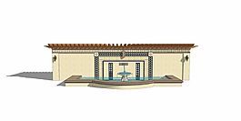 建筑跌水效果图