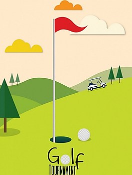 高尔夫球场矢量背景