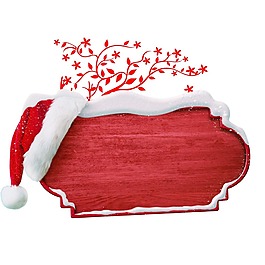 圣诞节木板png元素