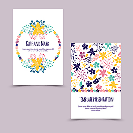 浪漫花卉卡片请柬