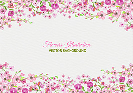 水彩唯美花卉花朵婚礼背景素材