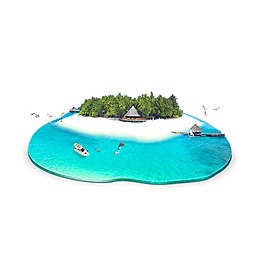 清凉大海度假元素