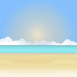 夏日沙滩海边度假