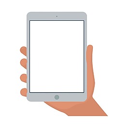 手拿ipad图案png元素