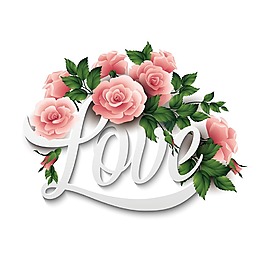 love艺术字体png元素