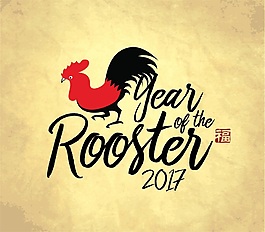 复古纸张大公鸡海报矢量设计素材