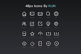 简洁线性图标icon