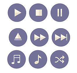 紫色圆形彩色小图标