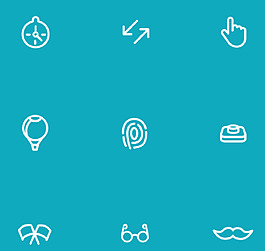 箭头白色简单线条图标