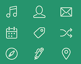 钢笔免费白色小图标