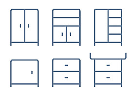 衣架家具线条小图标