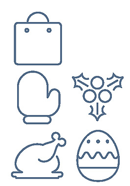 线条小图标鸡腿