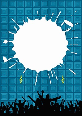 激情狂欢蓝色背景