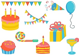生日派对矢量素材