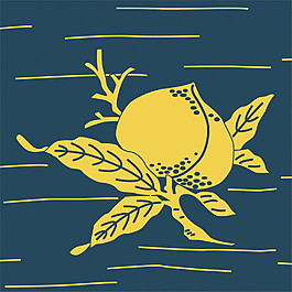 黄色桃子装饰图