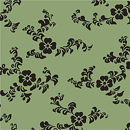 青色花纹无缝背景图