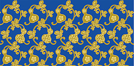 蓝色金葫芦背景图