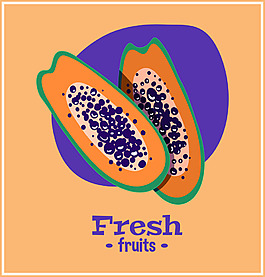 木瓜矢量设计素材