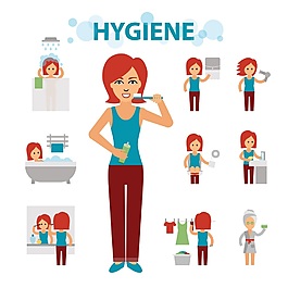 健康的生活习惯矢量设计素材