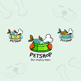 卡通可爱狗粮背景