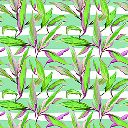 蓝色条纹热带风情设计矢量背景