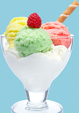 水果奶油冰淇淋免抠png透明图层素材