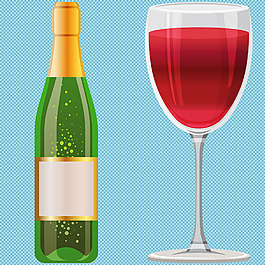 红色葡萄酒免抠png透明图层素材