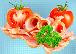 西红柿猪肉免抠png透明图层素材