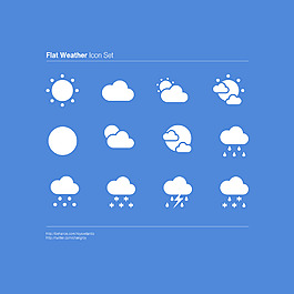 天氣白色圖標psd素材icon