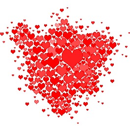 希望红色心形元素