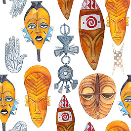 彩色脸谱图案PNG元素