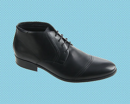 黑色男皮鞋免抠png透明图层素材